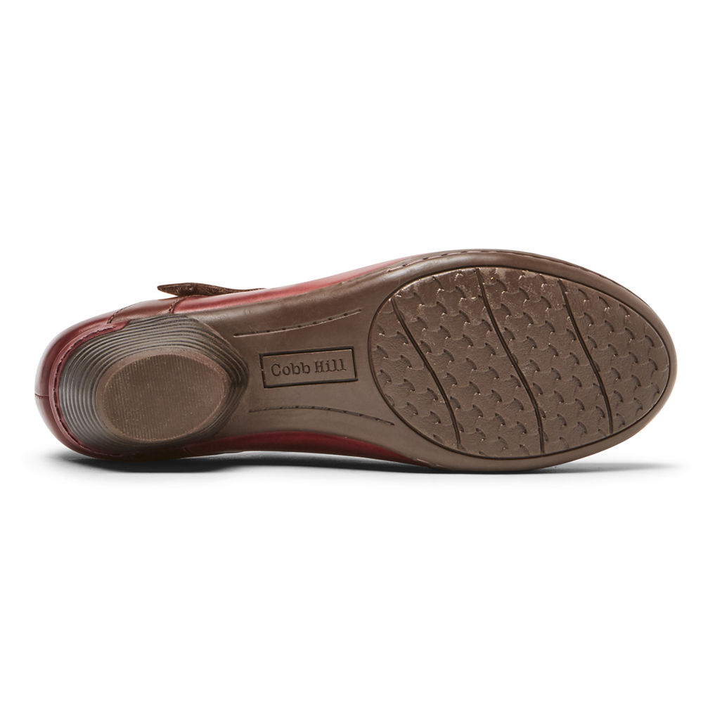 Rockport Flats For Womens Red - Cobb Hill Laurel Mary Jane - WZ5678930